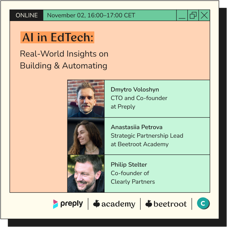 AI in EdTech online event Beetroot