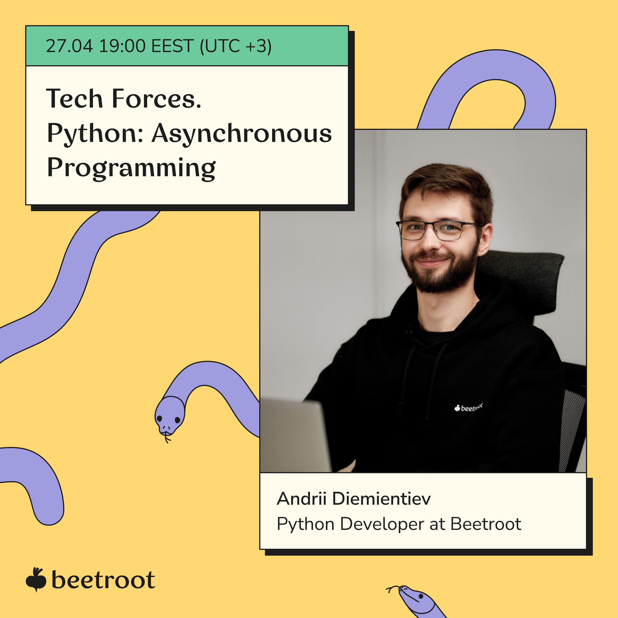 python asynchronous programming Beetroot event