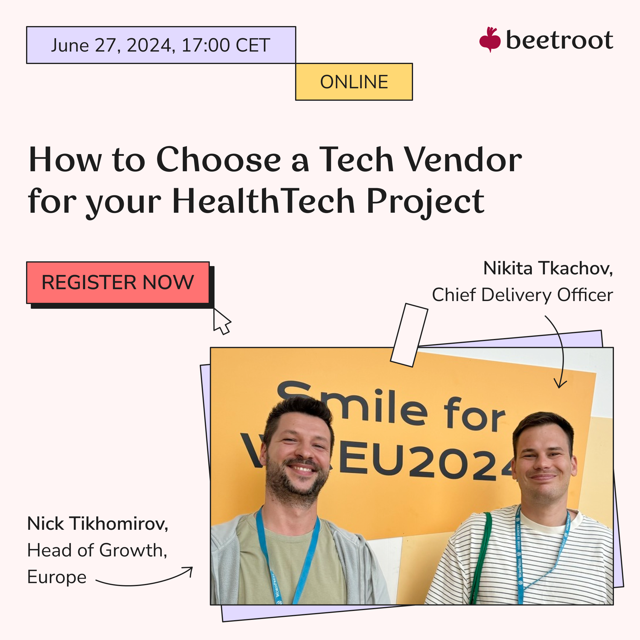 How to choose a tech vendor for your healthtech project | Webinar Beetroot