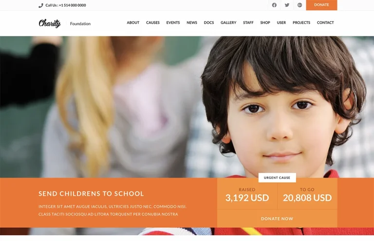 Image: WordPress themes for nonprofits - Charity