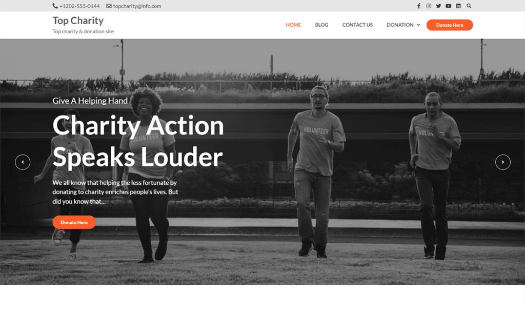 Image: WordPress themes for nonprofits - Top Charity