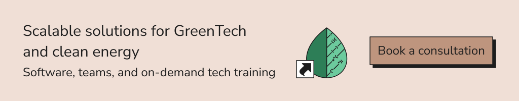 green tech software development, team augmentation, and training - contact Beetroot