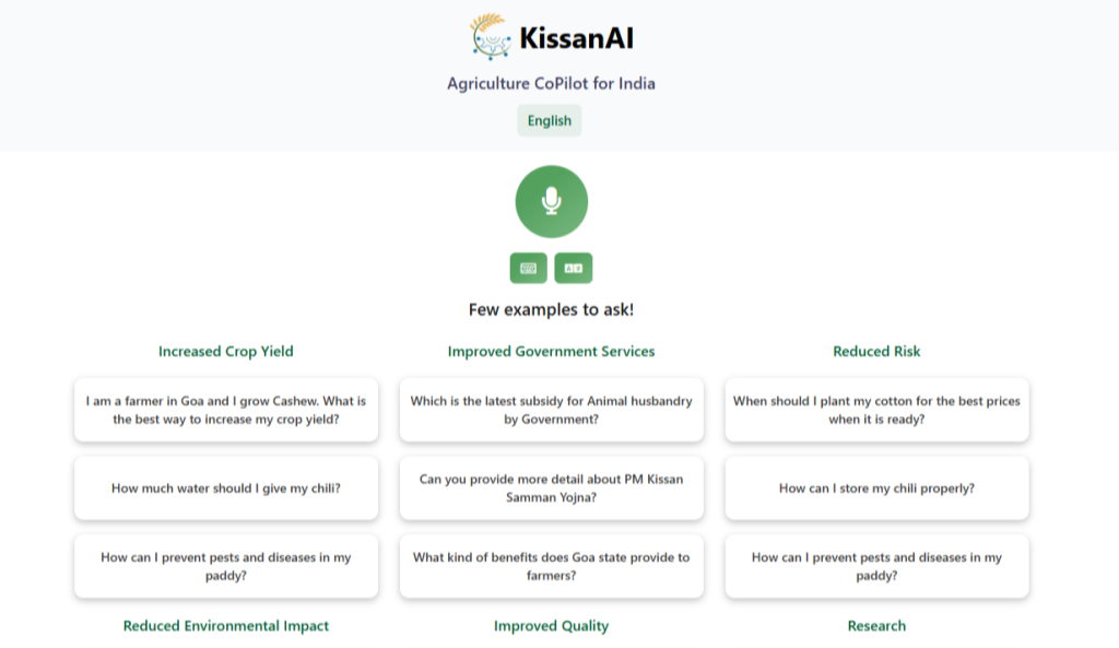 AI Chatbots in GreenTech: KissanAI